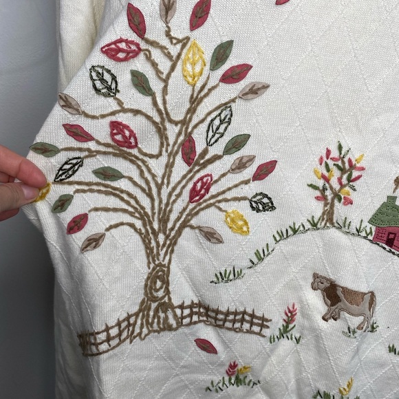 NWT Alfred Dunner Vintage Farm Cottagecore Sweater - Picture 4 of 8